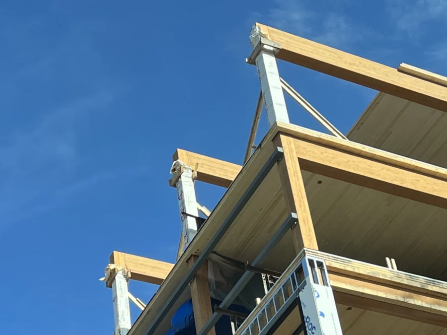 Mass Timber building in construction