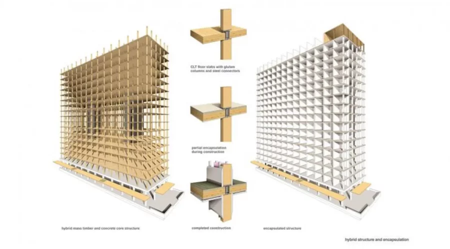 Mass Timber Diagram, how it's made